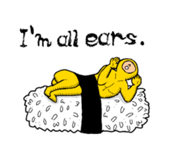 Mr.Sushi is our hero. sticker #8493471