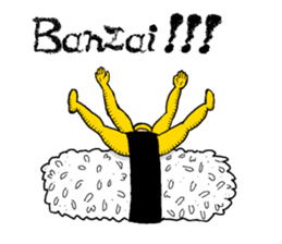 Mr.Sushi is our hero. sticker #8493479