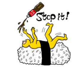 Mr.Sushi is our hero. sticker #8493480