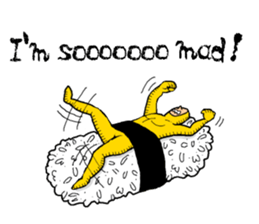 Mr.Sushi is our hero. sticker #8493481