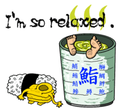 Mr.Sushi is our hero. sticker #8493490