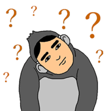 Human face gorilla sticker #8494067