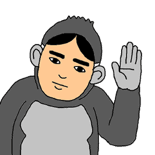 Human face gorilla sticker #8494072