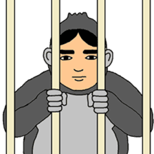 Human face gorilla sticker #8494077