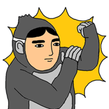 Human face gorilla sticker #8494080