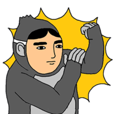 Human face gorilla sticker #8494080