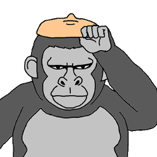 Human face gorilla sticker #8494087