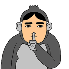 Human face gorilla sticker #8494088
