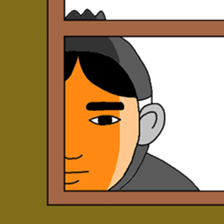 Human face gorilla sticker #8494091