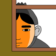 Human face gorilla sticker #8494091