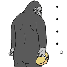 Human face gorilla sticker #8494094