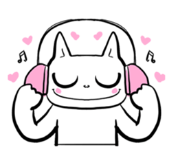 taro white cat sticker #8495900