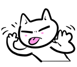 taro white cat sticker #8495903