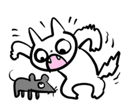 taro white cat sticker #8495907
