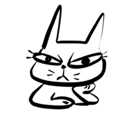 taro white cat sticker #8495908
