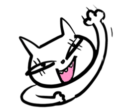 taro white cat sticker #8495909