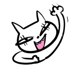 taro white cat sticker #8495909