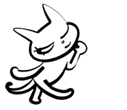 taro white cat sticker #8495911