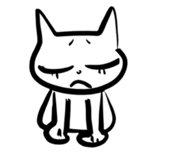 taro white cat sticker #8495912