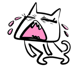 taro white cat sticker #8495913