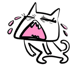 taro white cat sticker #8495913