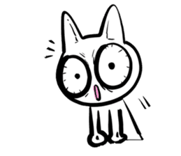 taro white cat sticker #8495914