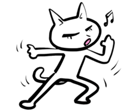 taro white cat sticker #8495916