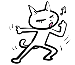 taro white cat sticker #8495916