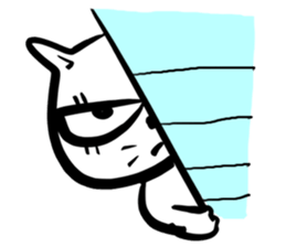 taro white cat sticker #8495917