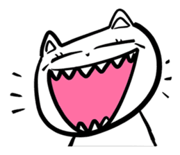 taro white cat sticker #8495920