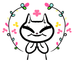 taro white cat sticker #8495925
