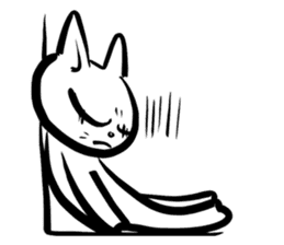 taro white cat sticker #8495926