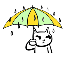 taro white cat sticker #8495927