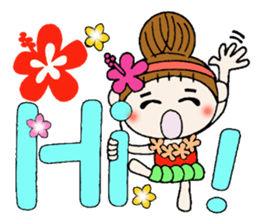 The second day of Hawaiian Girl ocyame sticker #8496221