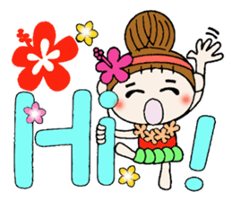 The second day of Hawaiian Girl ocyame sticker #8496221