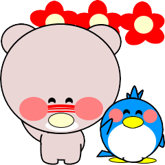Heartwarming bear and bird