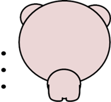 Heartwarming bear and bird sticker #8496368