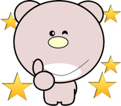 Heartwarming bear and bird sticker #8496369