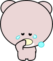 Heartwarming bear and bird sticker #8496376