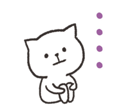 Conversation of white cat sticker #8496927