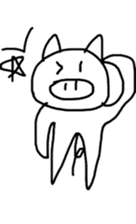 Picture of a cute pig sticker #8497746