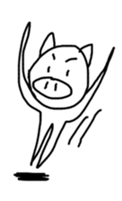 Picture of a cute pig sticker #8497755