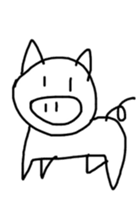 Picture of a cute pig sticker #8497756