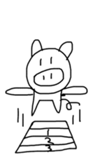 Picture of a cute pig sticker #8497764