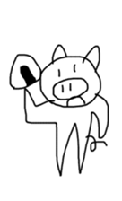 Picture of a cute pig sticker #8497766