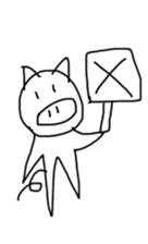 Picture of a cute pig sticker #8497768