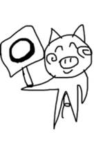 Picture of a cute pig sticker #8497769