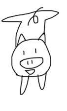Picture of a cute pig sticker #8497773
