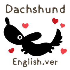 DACHSHUND monochrome Sticker2