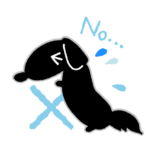 DACHSHUND monochrome Sticker2 sticker #8498499